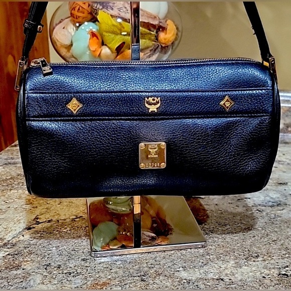 MCM Studded Papillon Barrel Mini Bag, Authentic. EUC - Picture 2 of 10